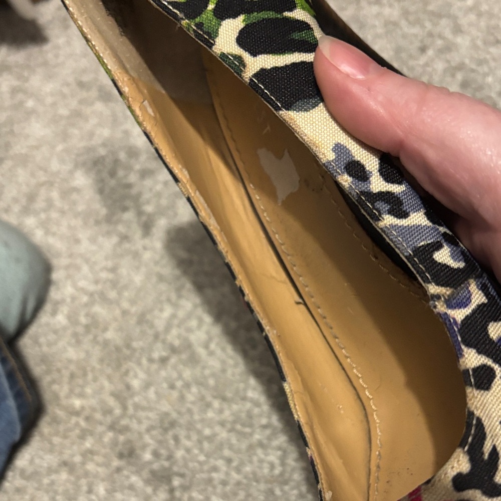 Nine West Multicolor Leopard Print Peep-Toe Heels - Picture 4 of 5
